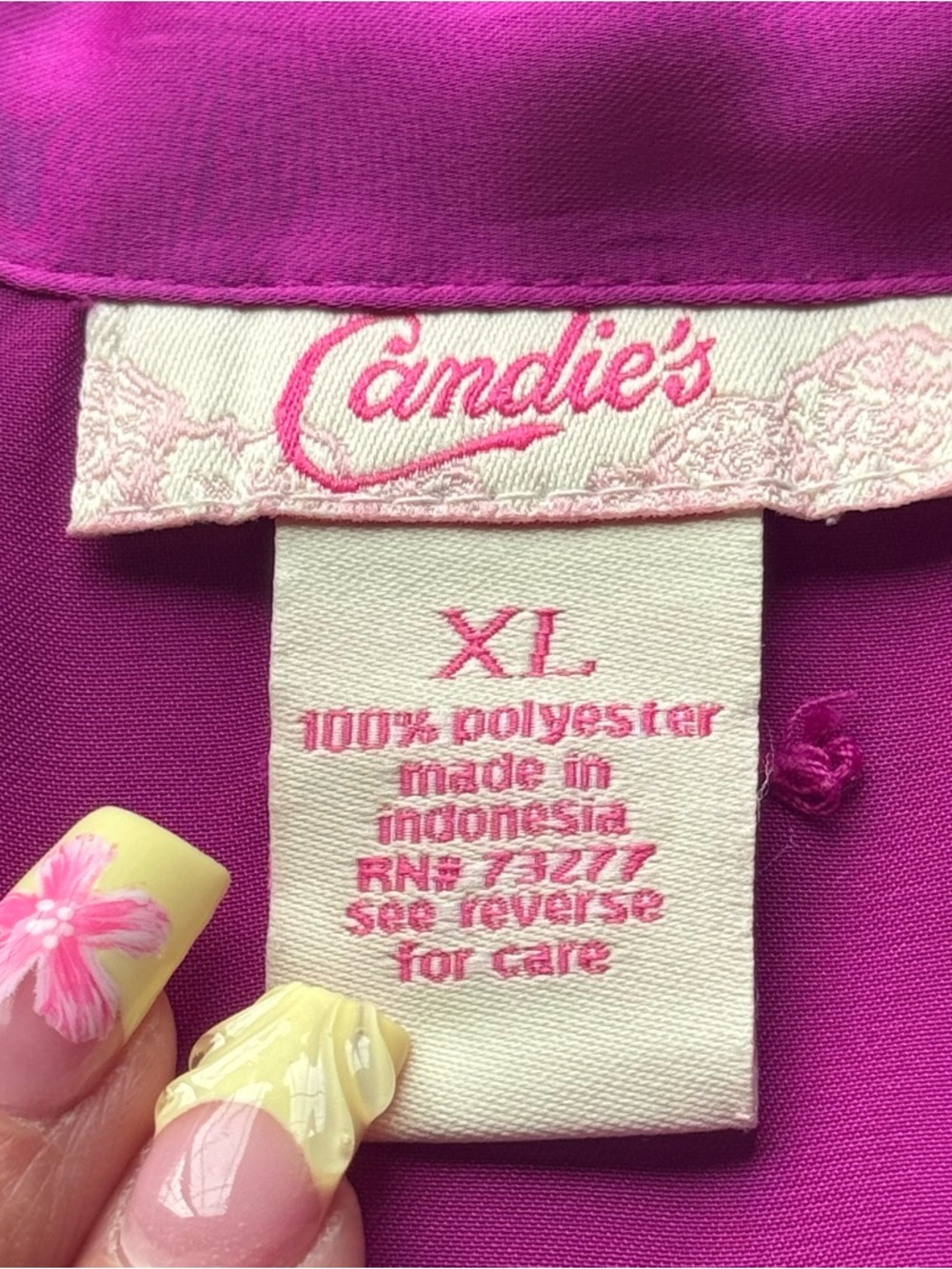 Candie's Sleeveless Ruffle Front Blouse - Violet - Picture 5 of 6